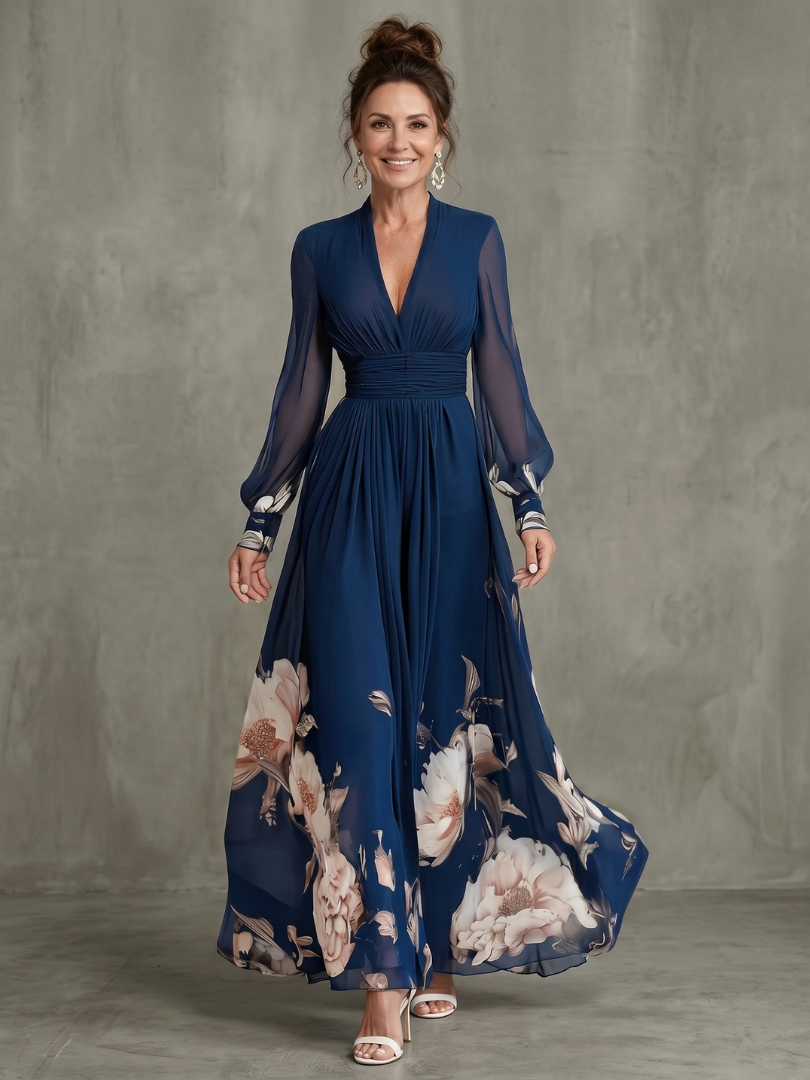 ziva blue dress Buttercup Chiffon Bridesmaid fitted waistline and flared 𝓣𝓱𝓮 𝔀𝓲𝓬𝓴𝓮𝓭 - 𝓐𝓻𝓲𝓪𝓷𝓪𝓖𝓻𝓪𝓷𝓭𝓮 Color:Rose_Gold