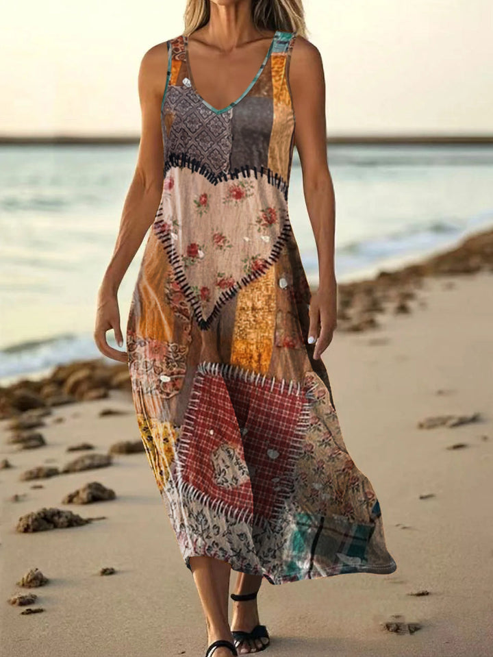 Brooklyn | Sleeveless Boho Print Dress