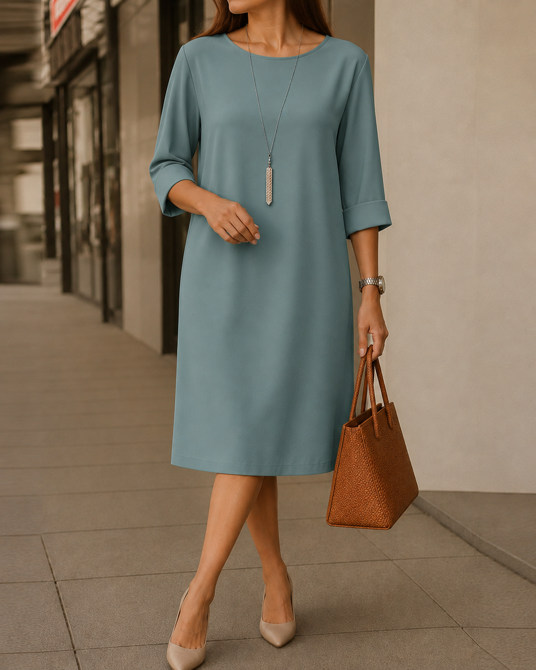 Odette | Tummy-Concealing Midi Dress