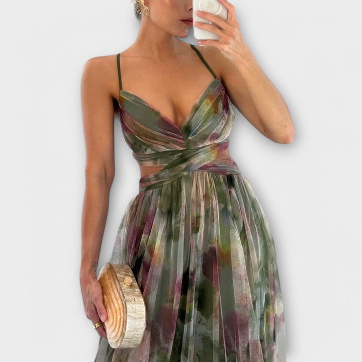 Annai Maxi Dress in Knit - Elegant and Shaping