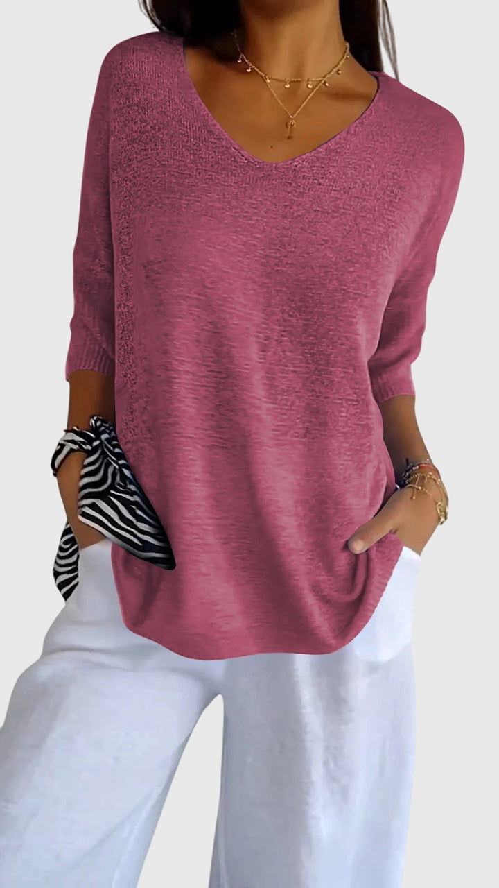 Lily™ | Elegant V-Neck Top