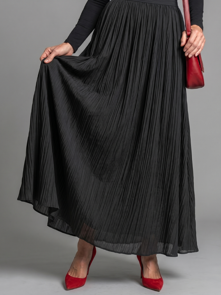 Lana | Long Sleeve Turtleneck Defined Waist Midi Dress