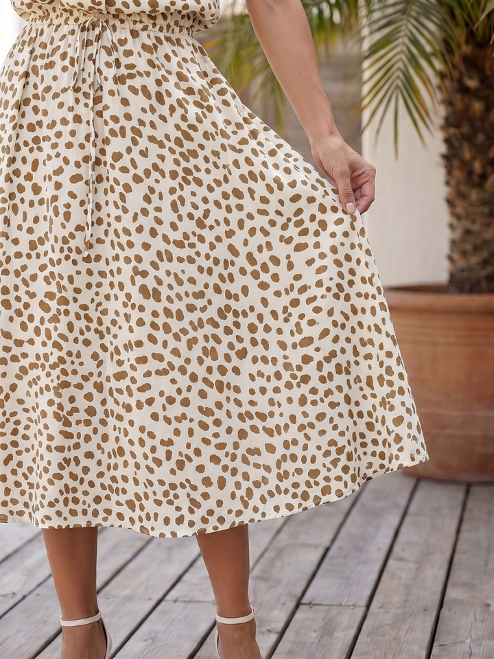 Belladonna | Printed Button Front Belted Midi Dress