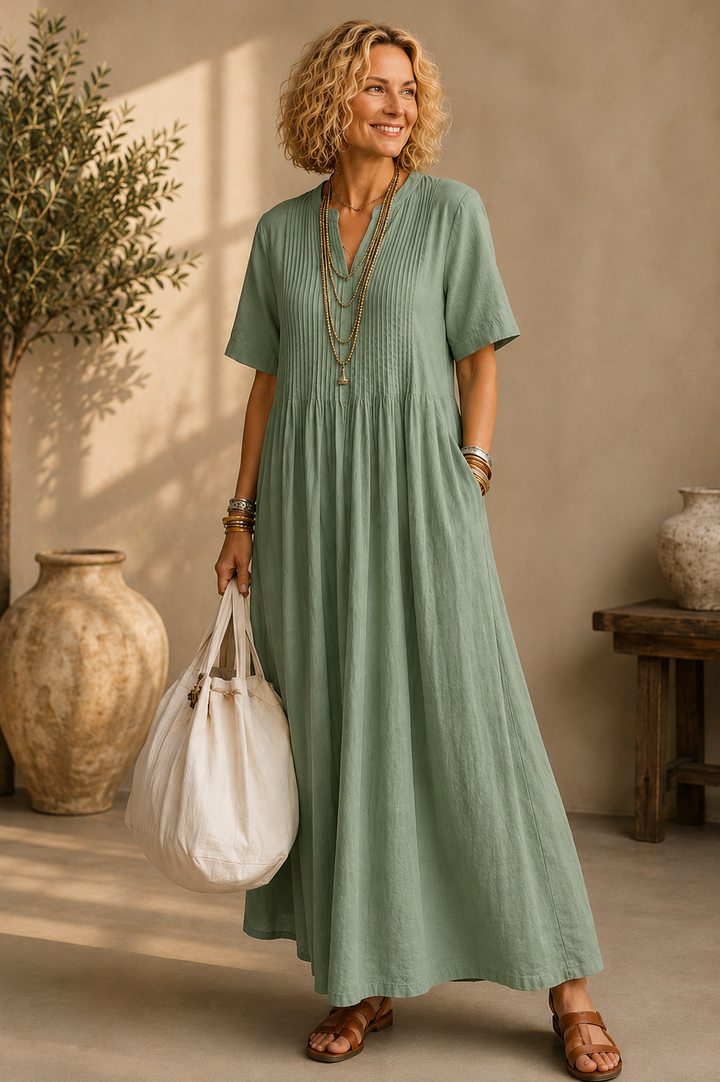 Nathalia™ | Elegant Pleated Dress