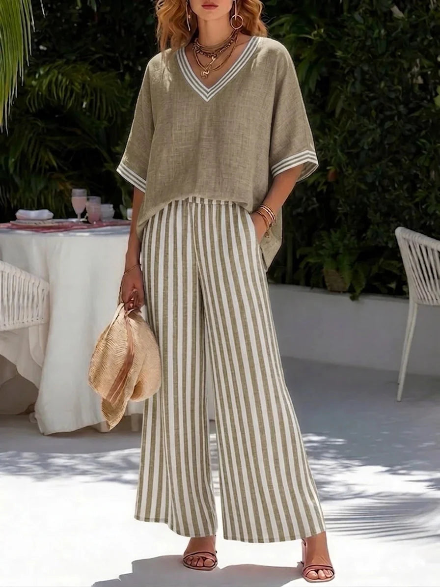 Sienna | Relaxed Striped Two-Piece Set