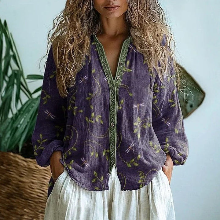 Brianna | Vintage Leaf Shirt