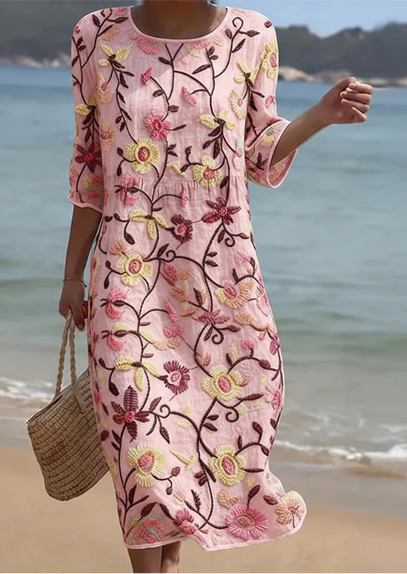 Rebecca in Pink | Women's Floral Pattern Dress