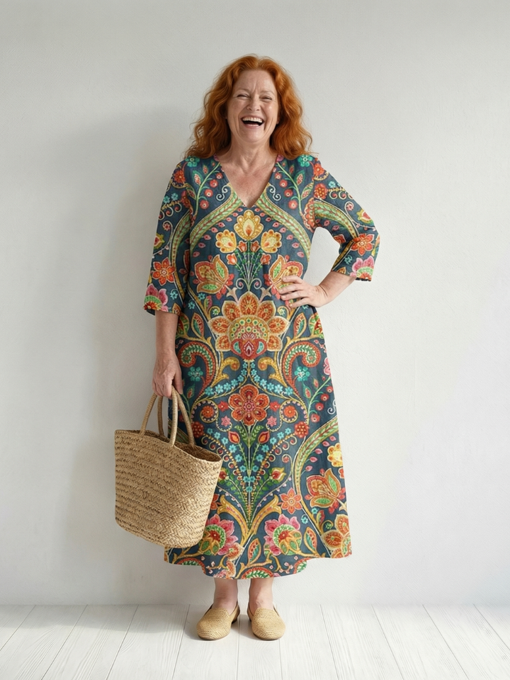 Lila | Easy Shape Garden Midi Dress