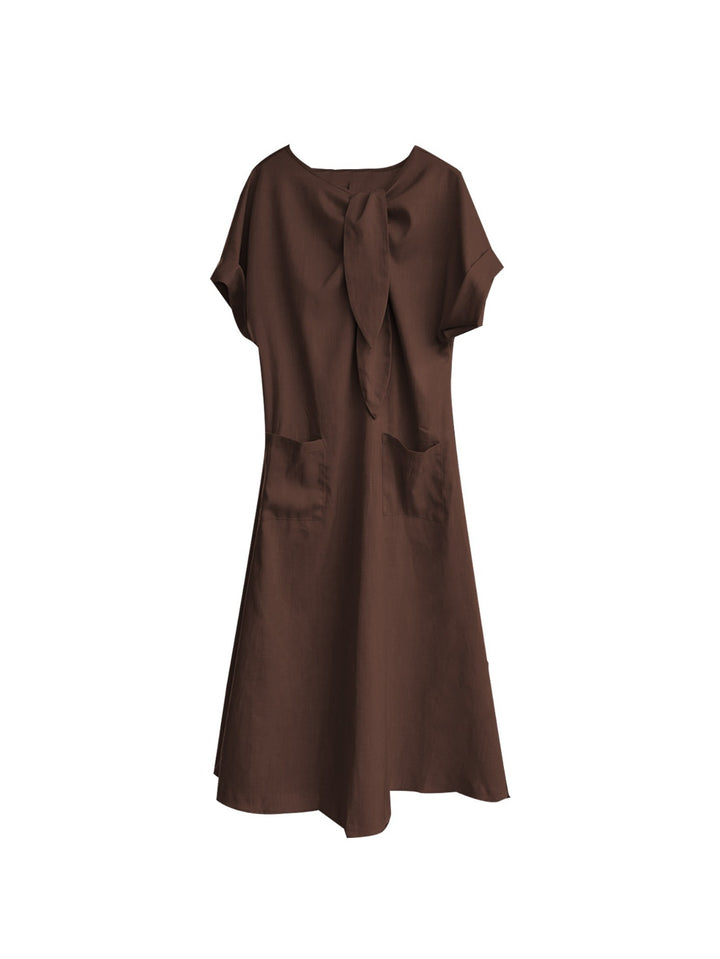 Alexis | Flowy cotton blend Maxi Dress with Pockets