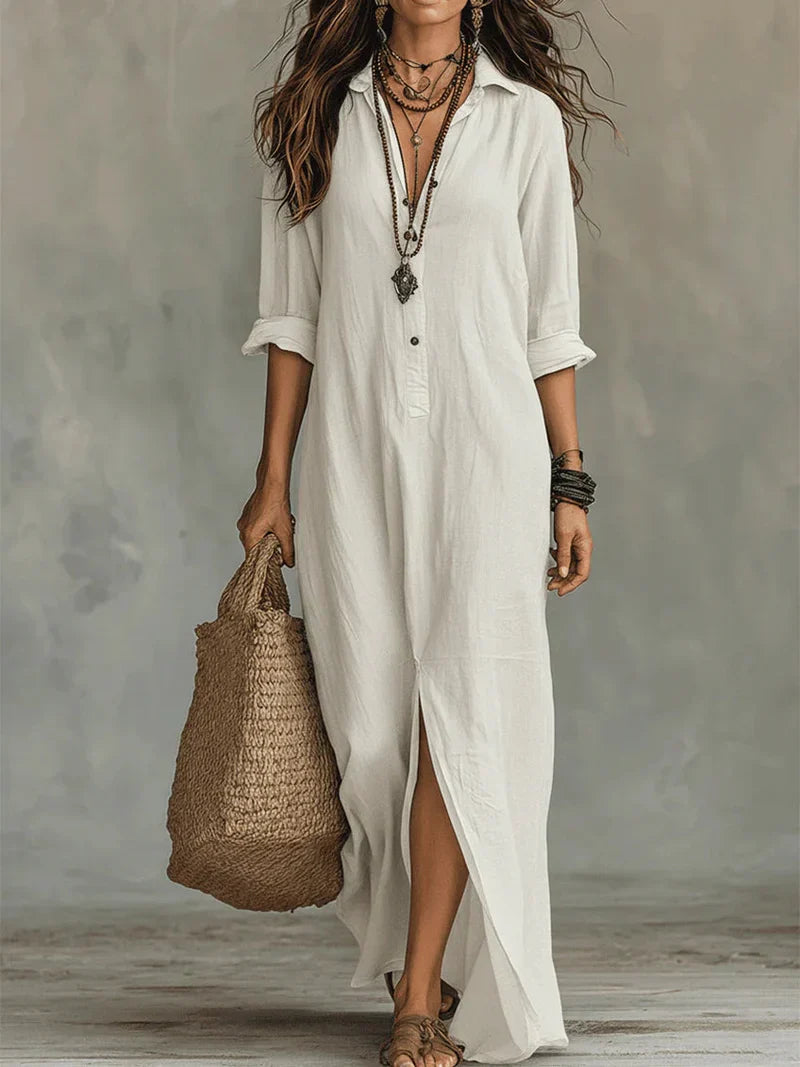 Selena™ | Maxi Dress with Buttons