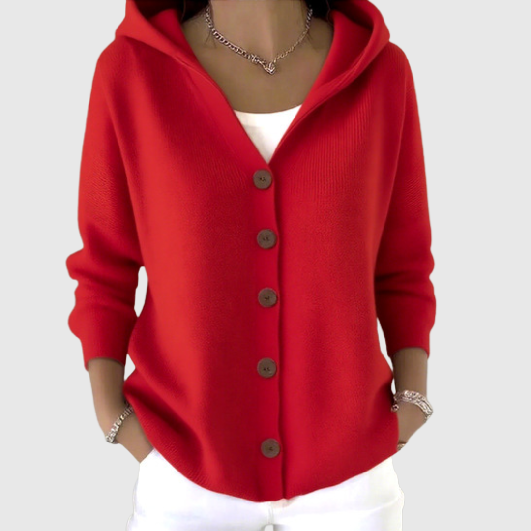 Calloway™ | Hooded Button-Front Cardigan
