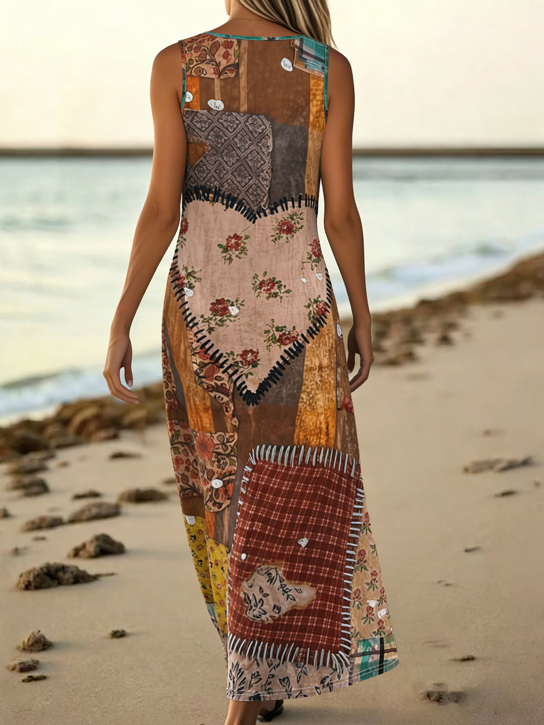 Brooklyn | Sleeveless Boho Print Dress