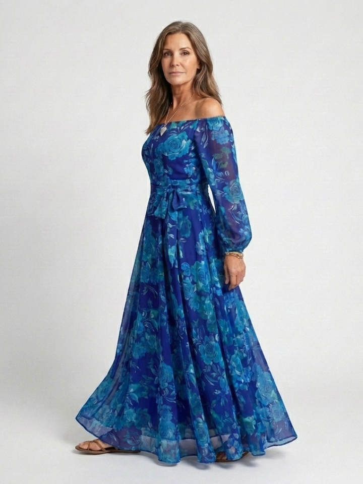 Aspen | Off Shoulder Floral Maxi Dress