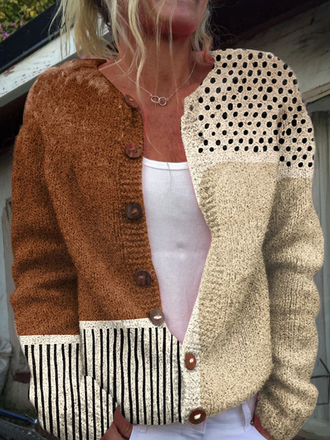 Orvienne™ | Vintage Patchwork Knit Cardigan