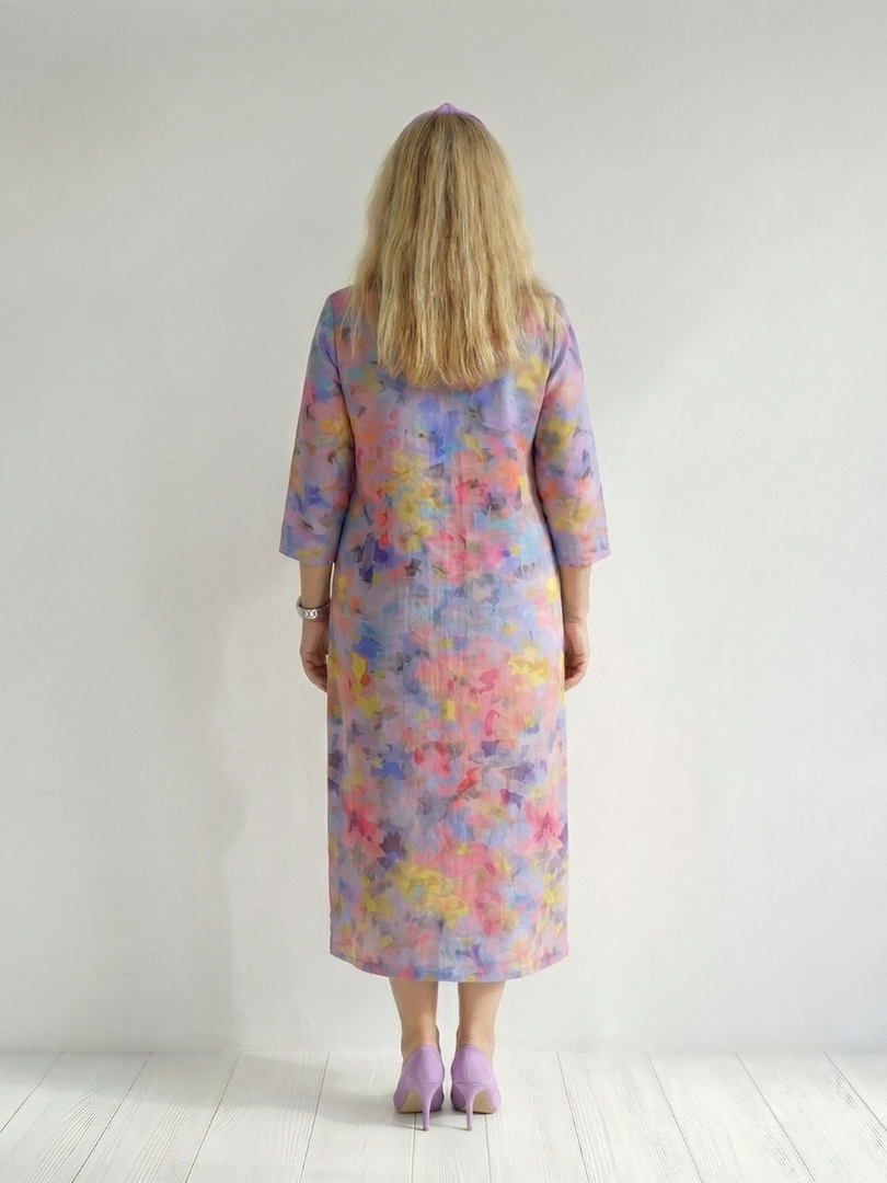 Benson | Abstract Floral Midi Dress