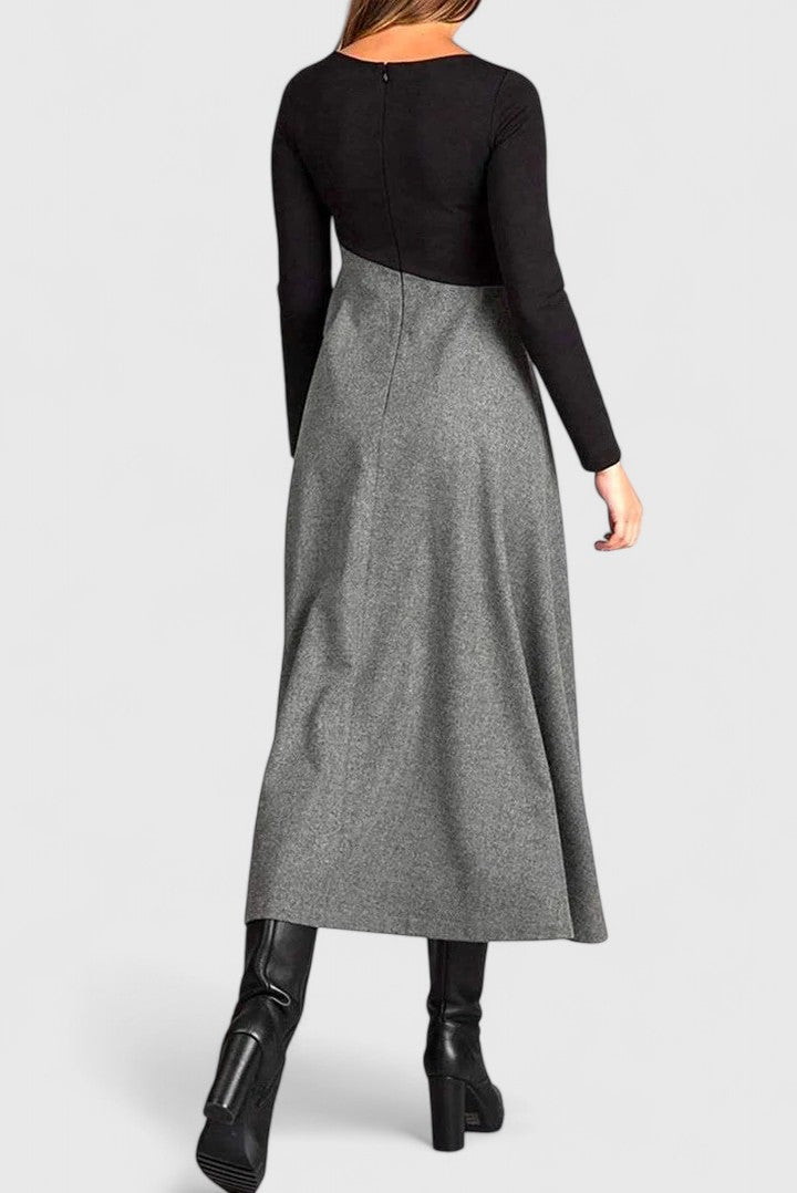 Janet | Elegant Long Sleeve Midi Dress