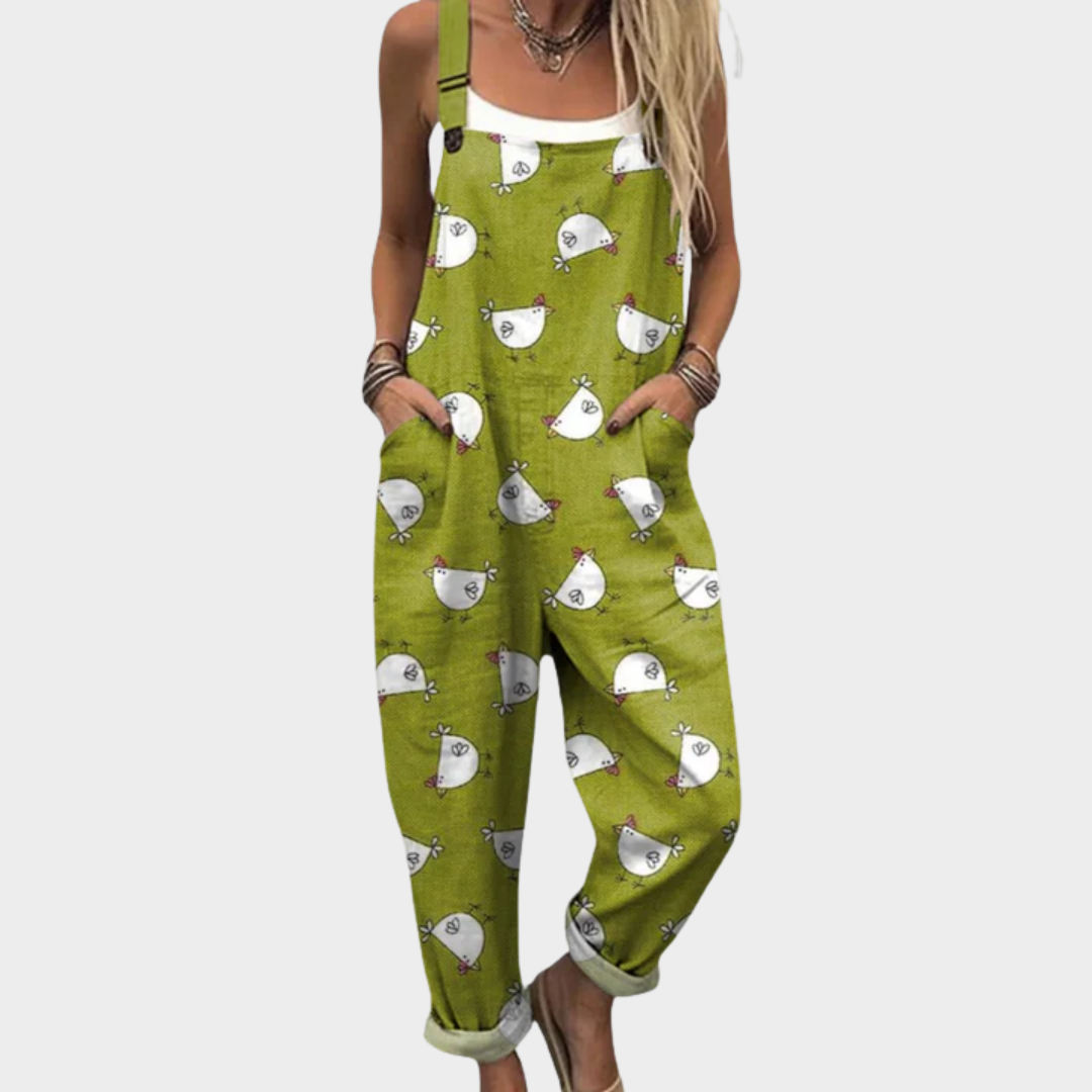 Cozy Graphic Overalls