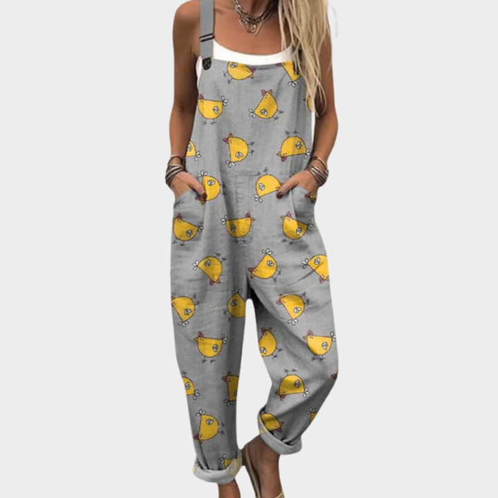 Cozy Graphic Overalls
