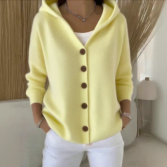 Zoé | Soft Hooded Knit Cardigan