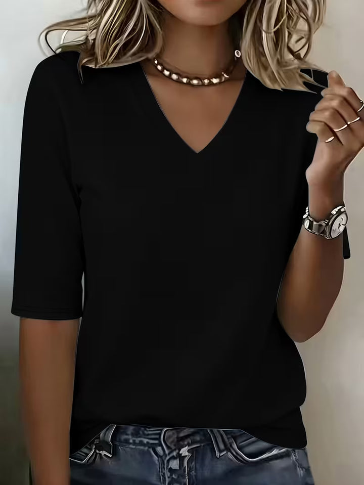 Veronica |  Comfort Coverage Tee V-neck (S - 2XL)