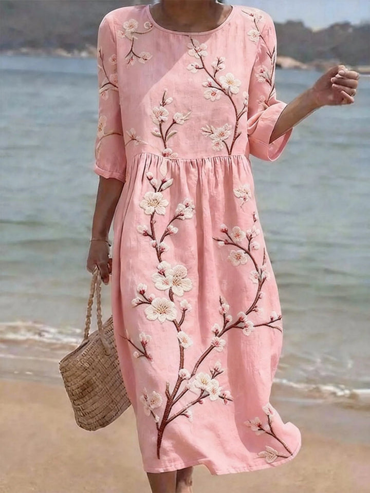 Luna | Casual Elbow-Sleeve Dress