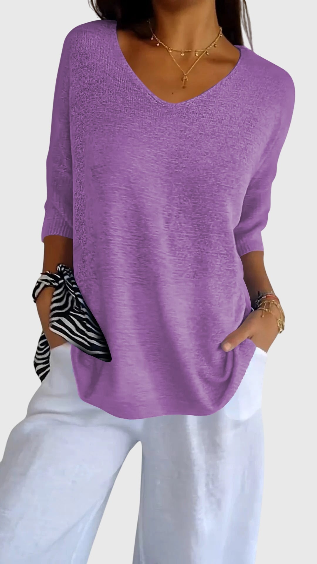 Lily™ | Elegant V-Neck Top