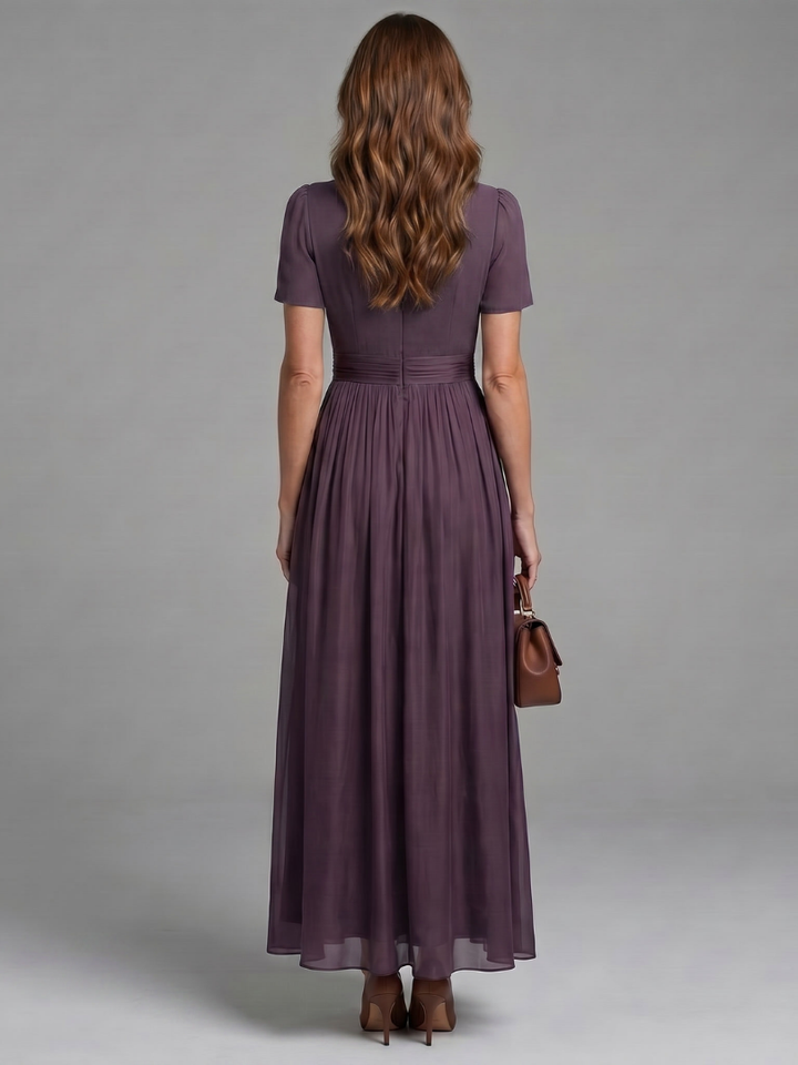 Elia | Gathered Waist Keyhole Maxi Dress