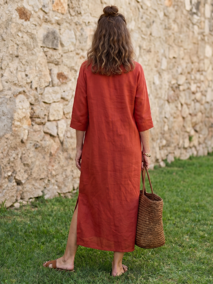 Estelle | Relaxed Straight Silhouette Midi Dress