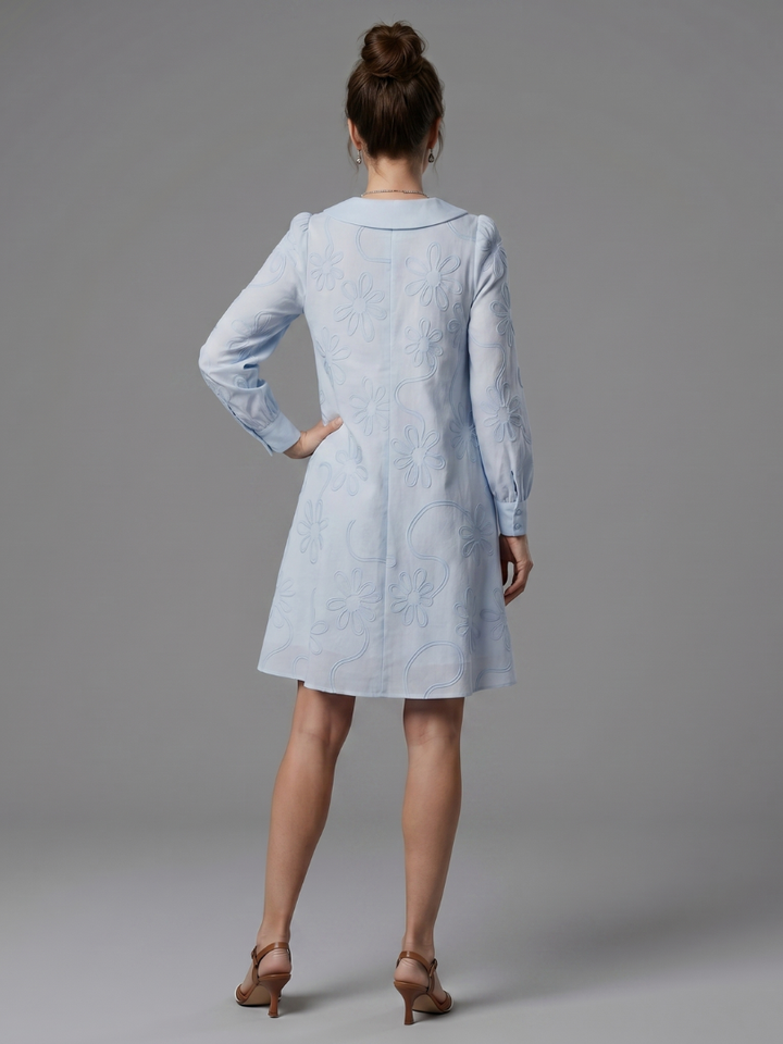 Opal | Button Front Collar Knee Length Dress