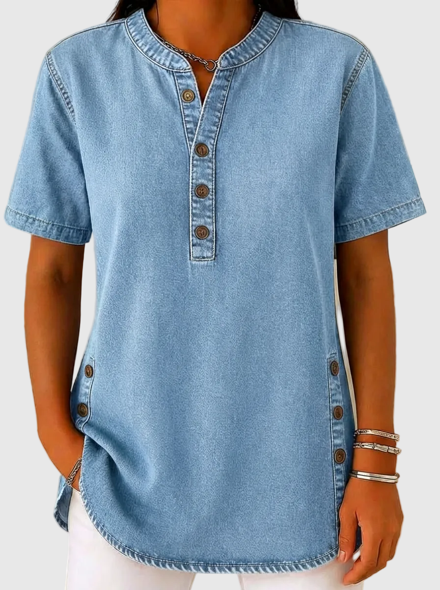 Aria | Denim Blouse with a Loose Fit