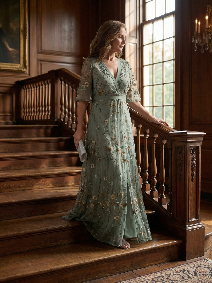 Selora | Flattering Floral Evening Dress