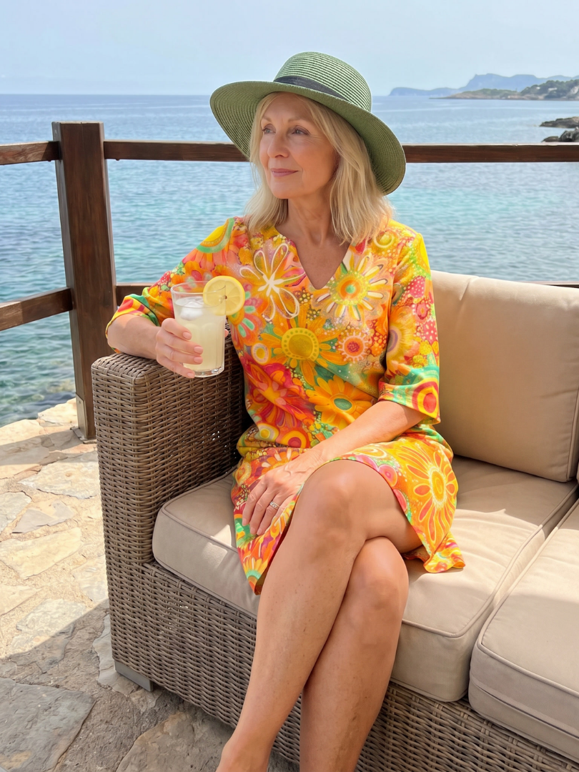 Zephyr | Multicolor Floral Pattern Knee Length Dress