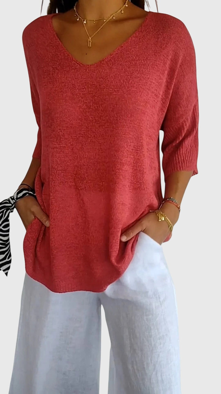 Lily™ | Elegant V-Neck Top