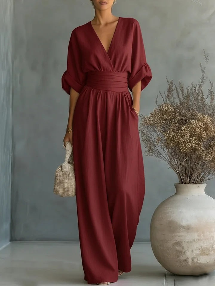 Madison | Sculptural Flowy Wide-Leg Jumpsuit
