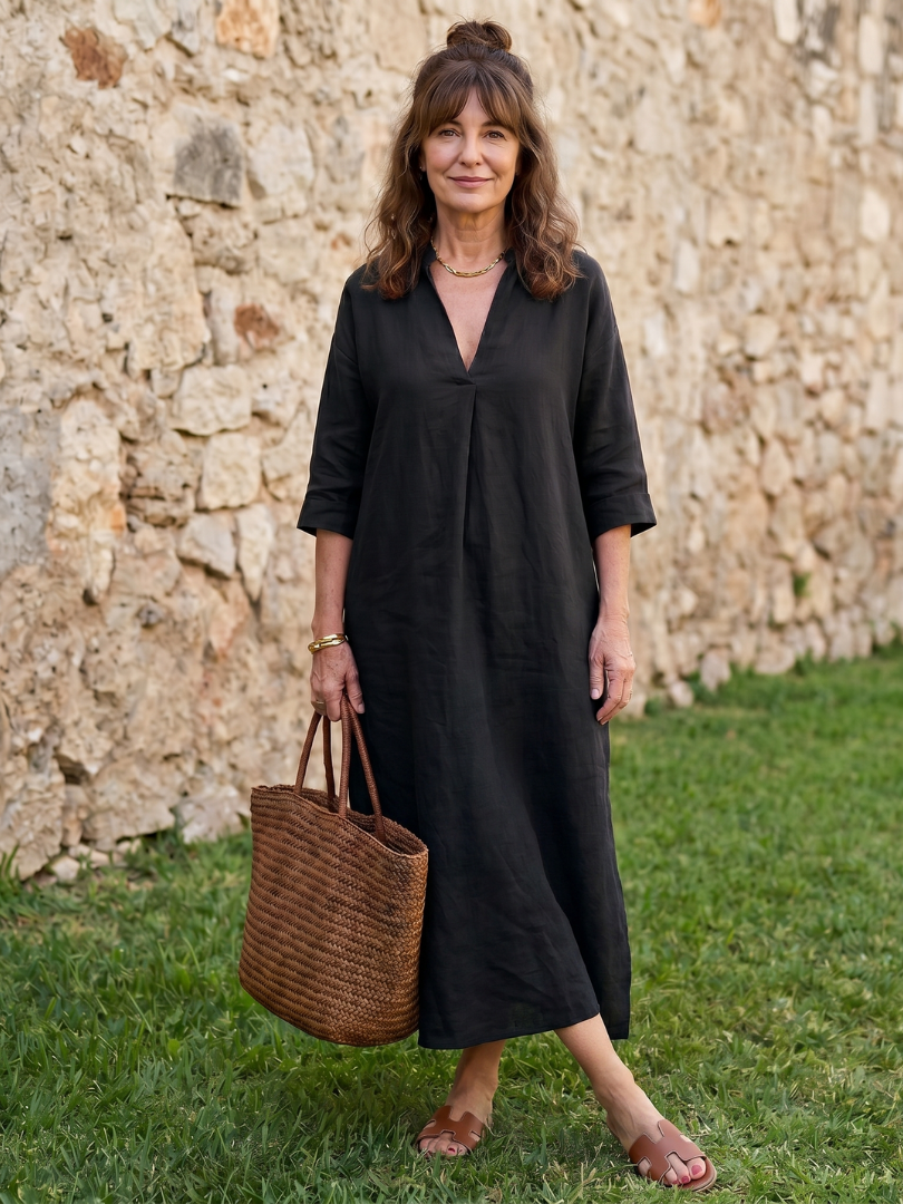 Estelle | Relaxed Straight Silhouette Midi Dress