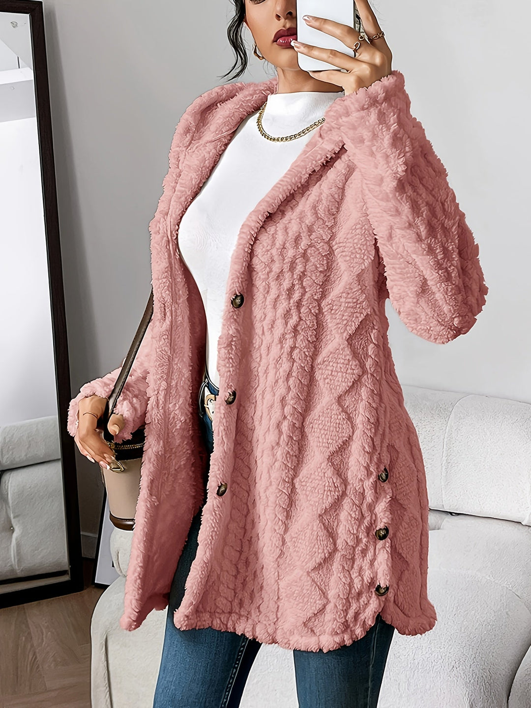 Hayden Soof | Plush Hooded Cardigan