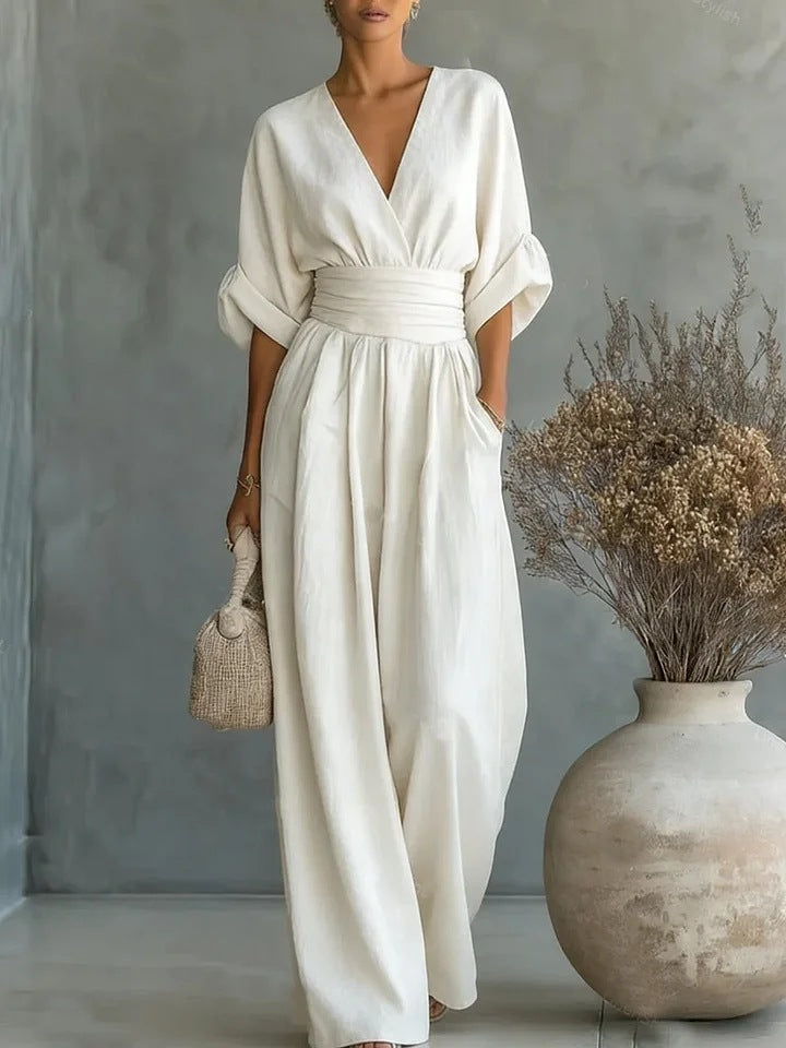 Madison | Sculptural Flowy Wide-Leg Jumpsuit
