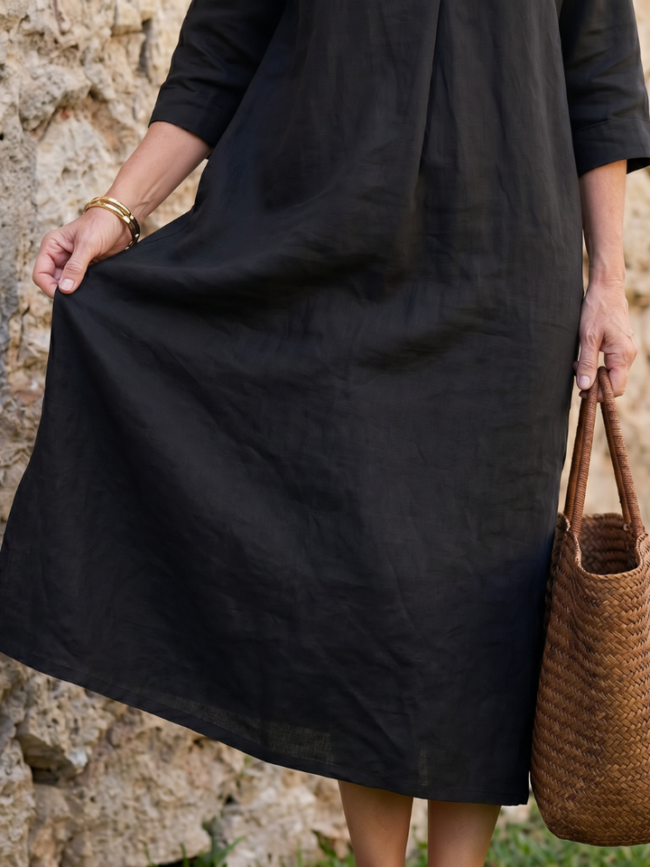 Estelle | Relaxed Straight Silhouette Midi Dress