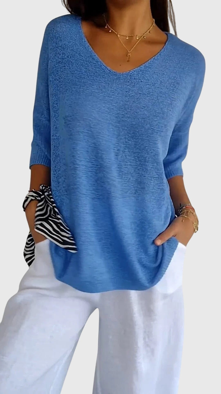 Lily™ | Elegant V-Neck Top