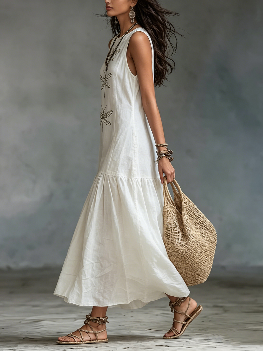 Dragonfly - Sleeveless Maxi Dress