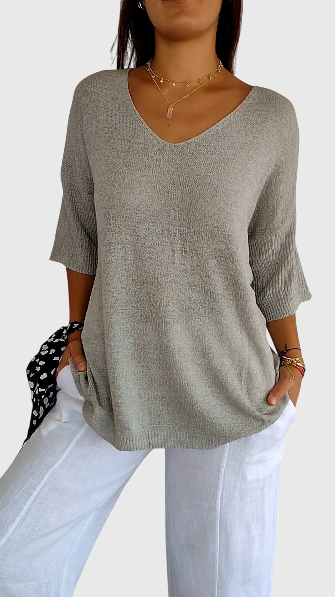 Lily™ | Elegant V-Neck Top