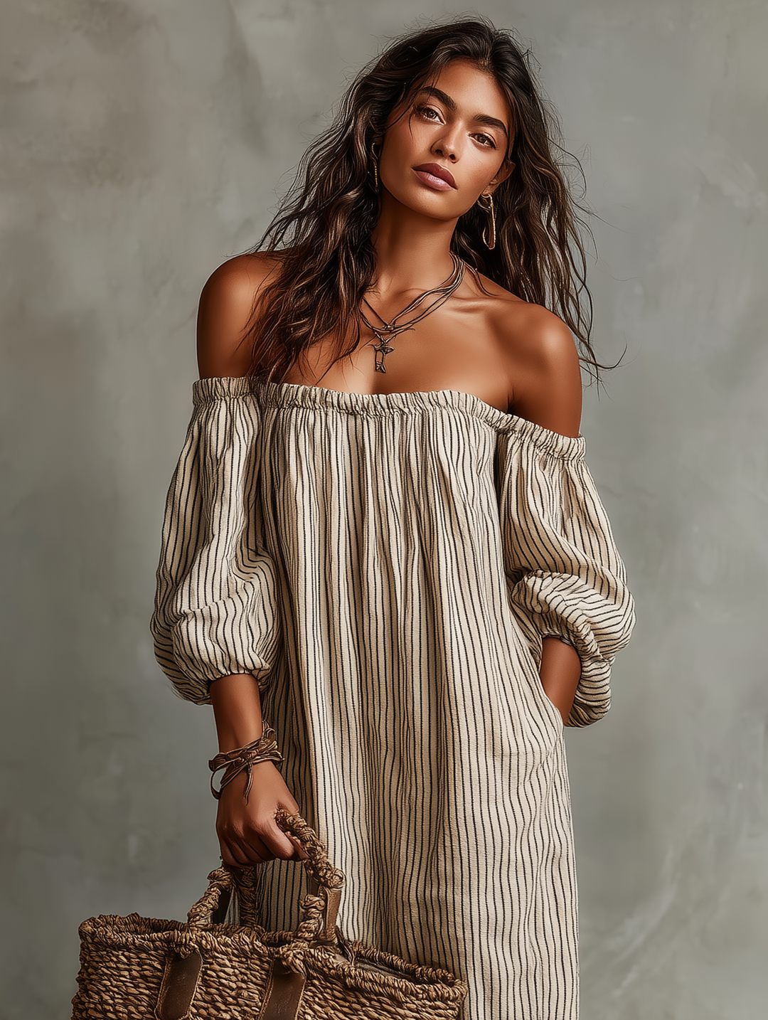Elena | Flowy Off-the-Shoulder Maxi Dress