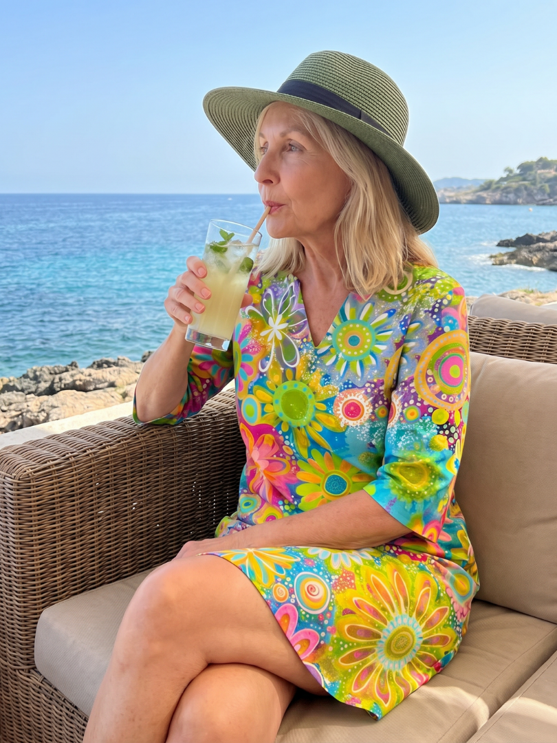 Zephyr | Multicolor Floral Pattern Knee Length Dress