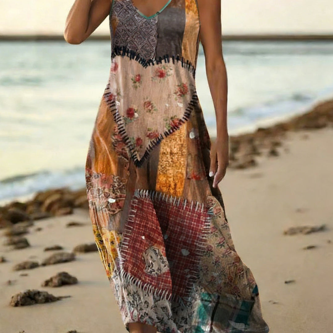 Brooklyn | Sleeveless Boho Print Dress