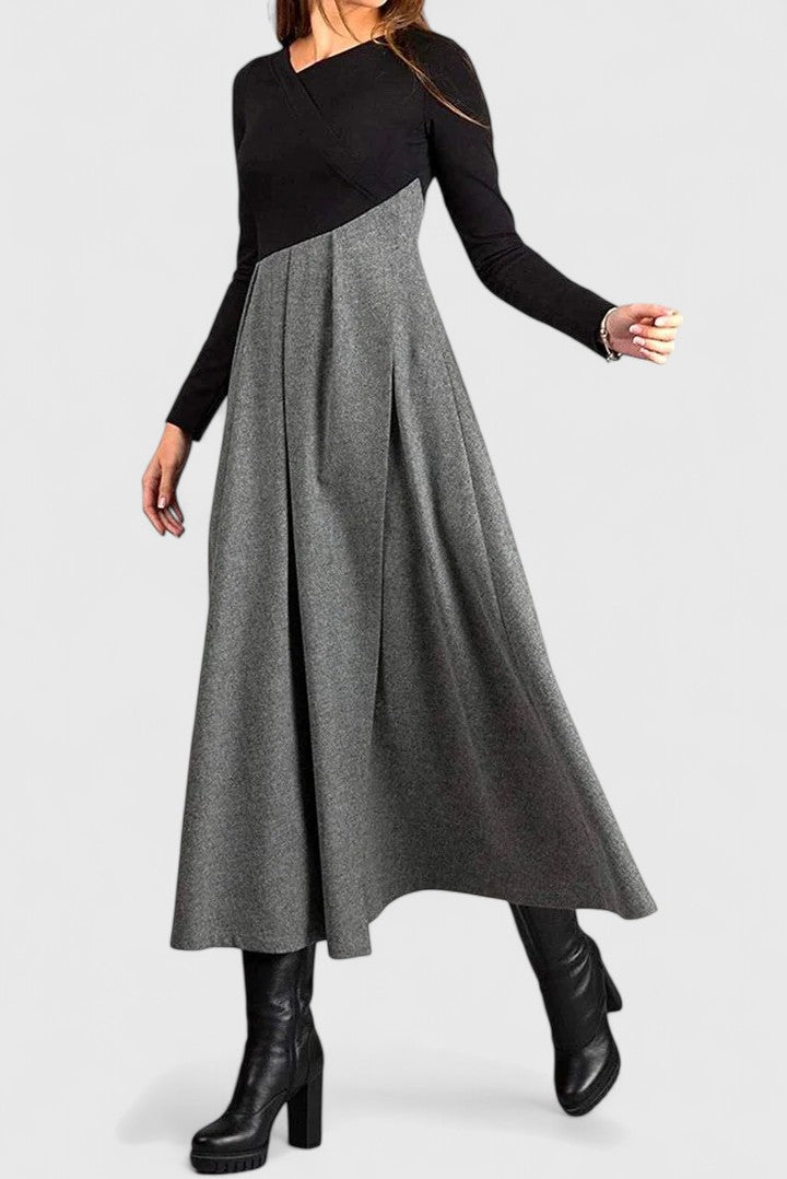 Janet | Elegant Long Sleeve Midi Dress