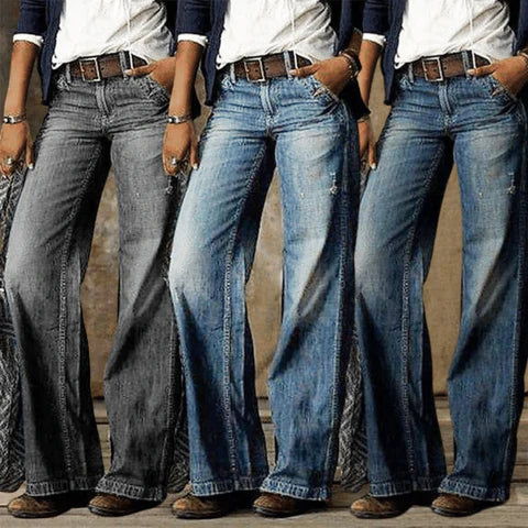Lina - Retro Wide Leg Jeans