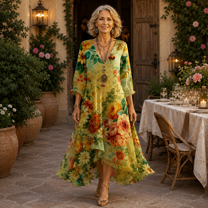 Janessa | Effortless Floral Midi Dress 🌿