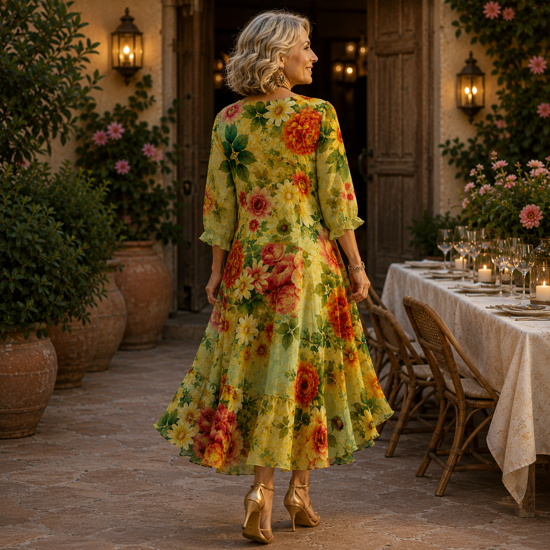 Janessa | Effortless Floral Midi Dress 🌿