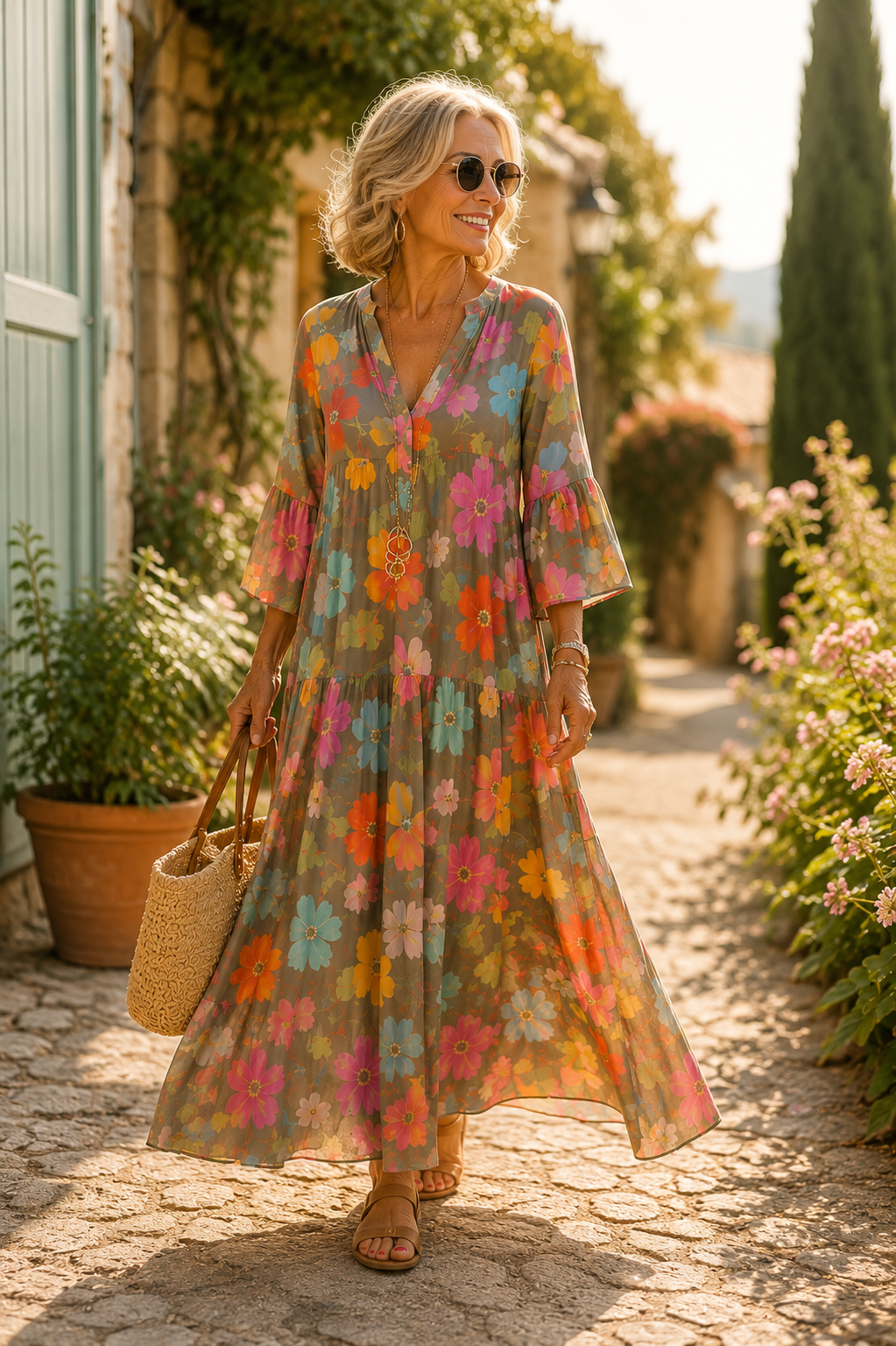 Aurora | Relaxed Floral Maxi Dress