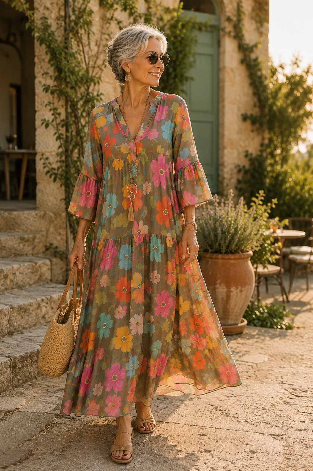 Aurora | Relaxed Floral Maxi Dress